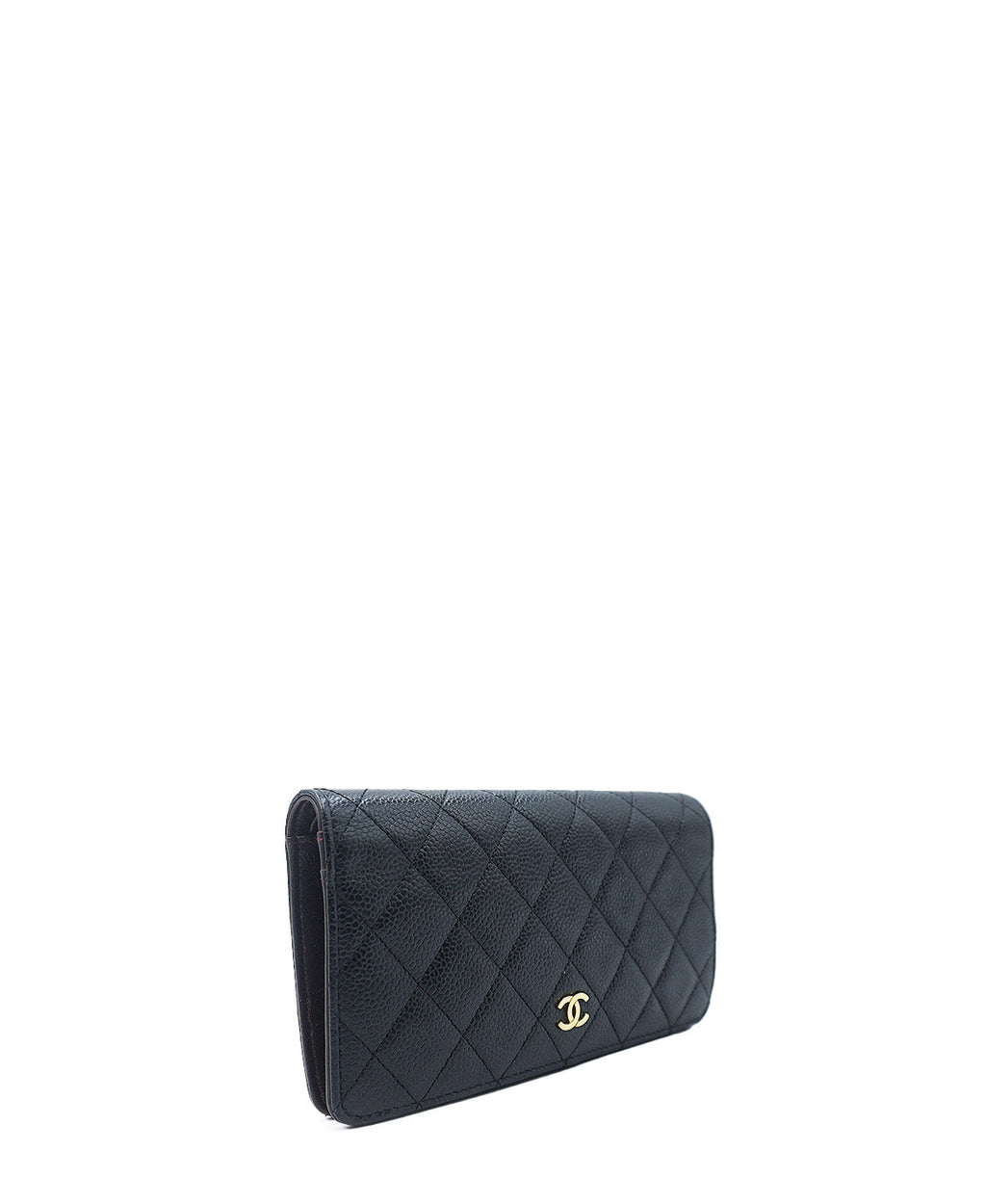 Caviar Quilted Yen Bifold Wallet Black