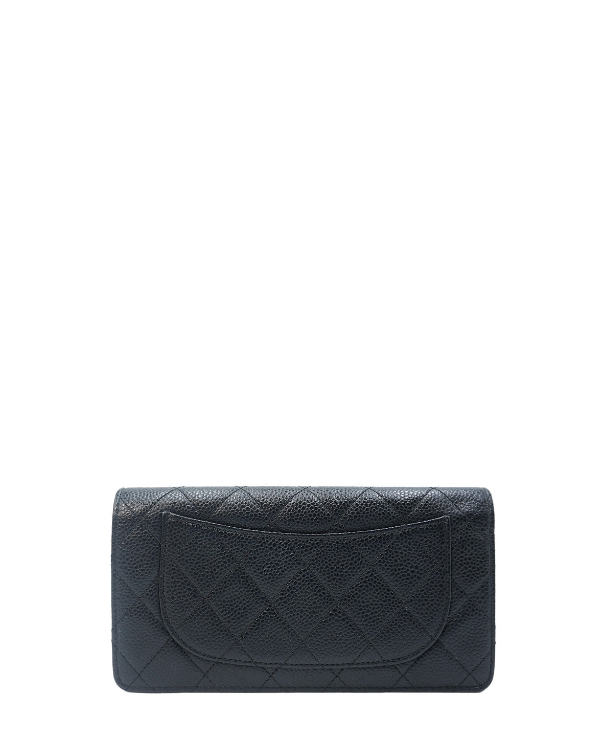 Caviar Quilted Yen Bifold Wallet Black
