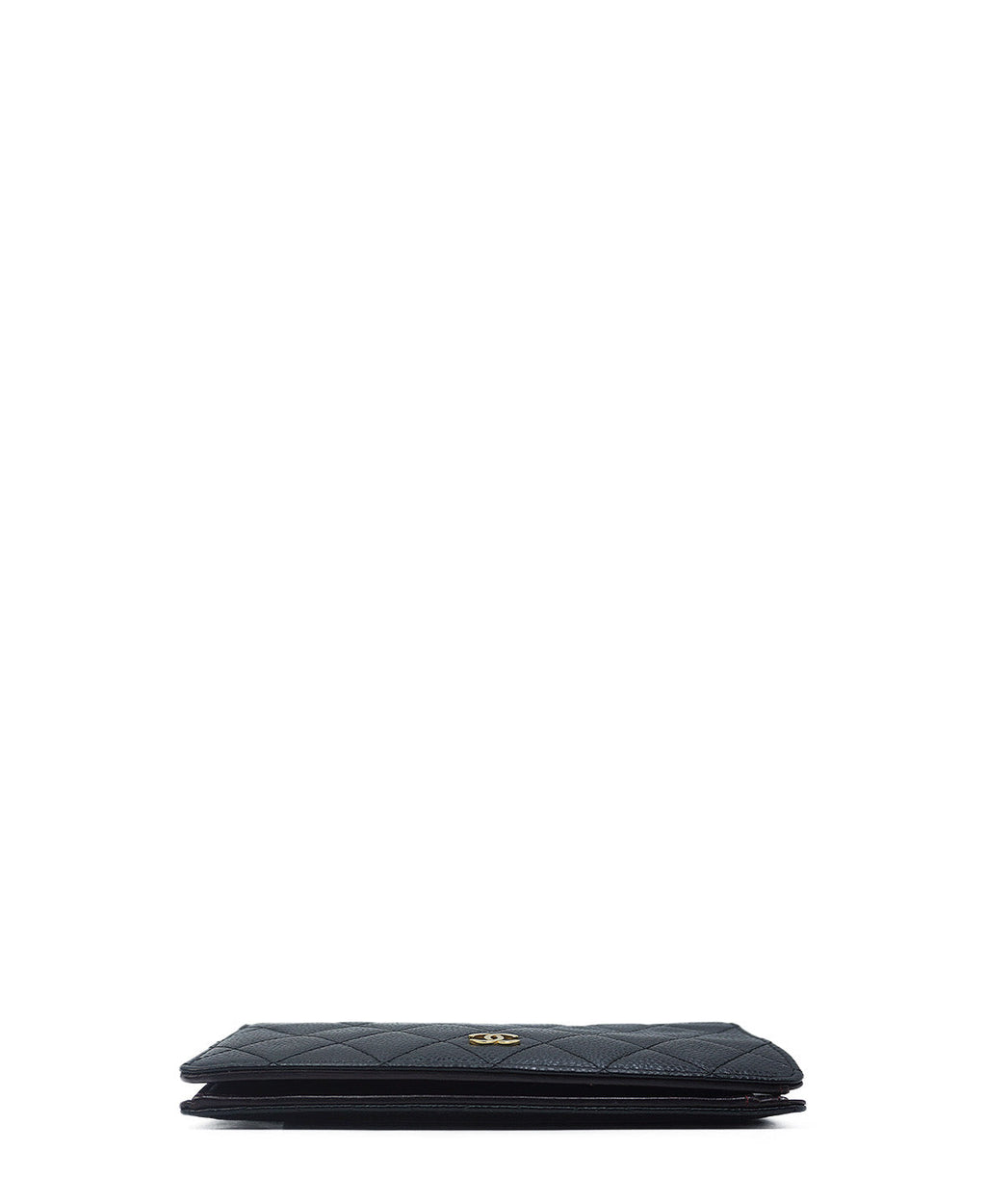 Caviar Quilted Yen Bifold Wallet Black