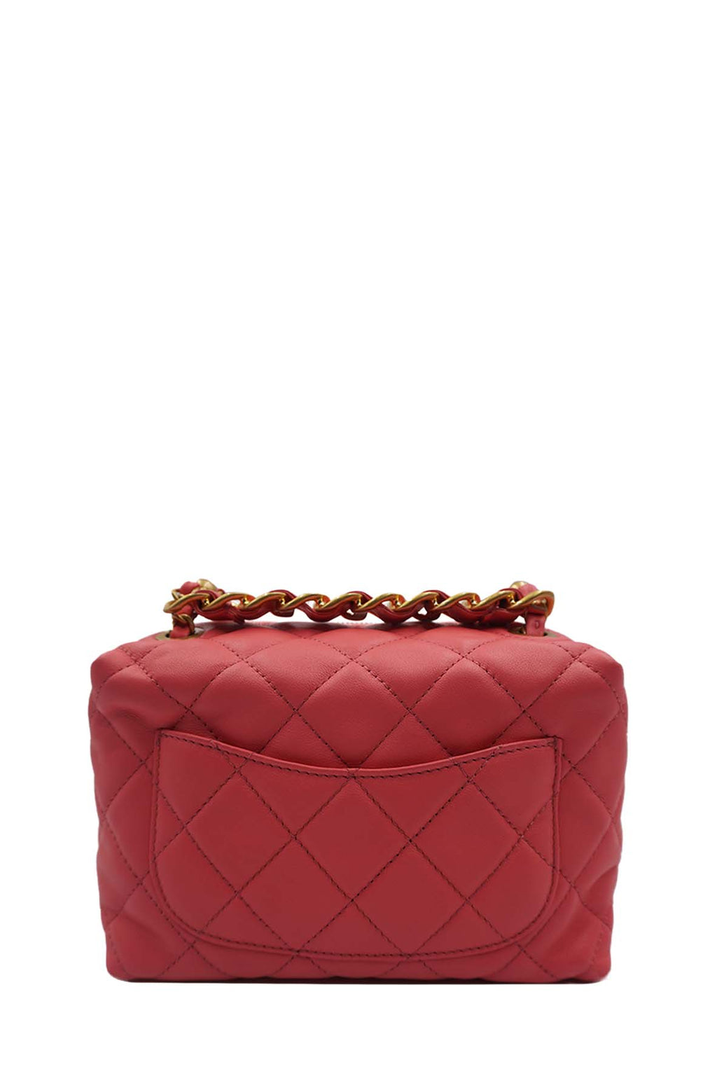 Chain Melody Vanity Case Camera Bag Quilted Pink