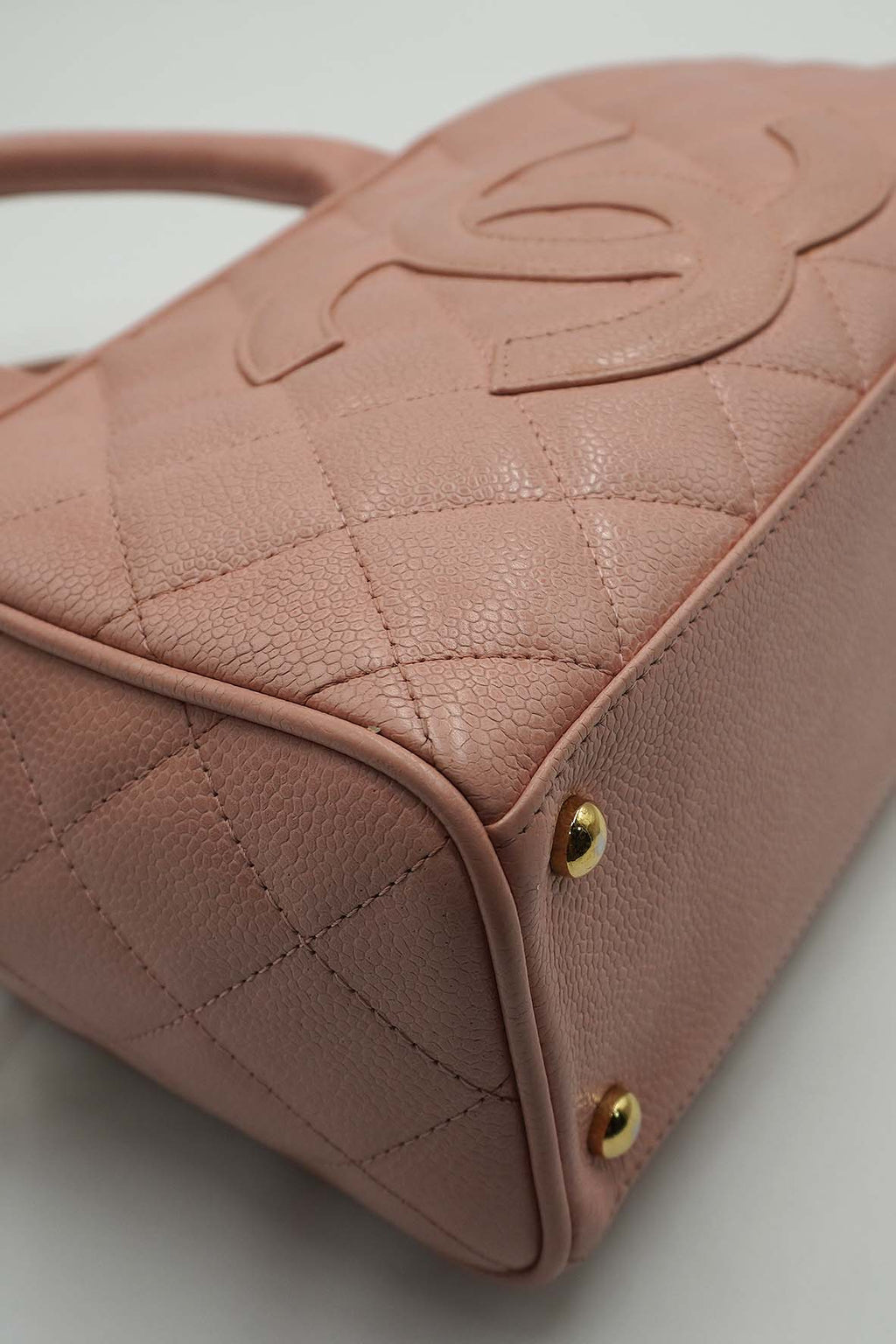 Chanel Leather Bowling Bag Pink