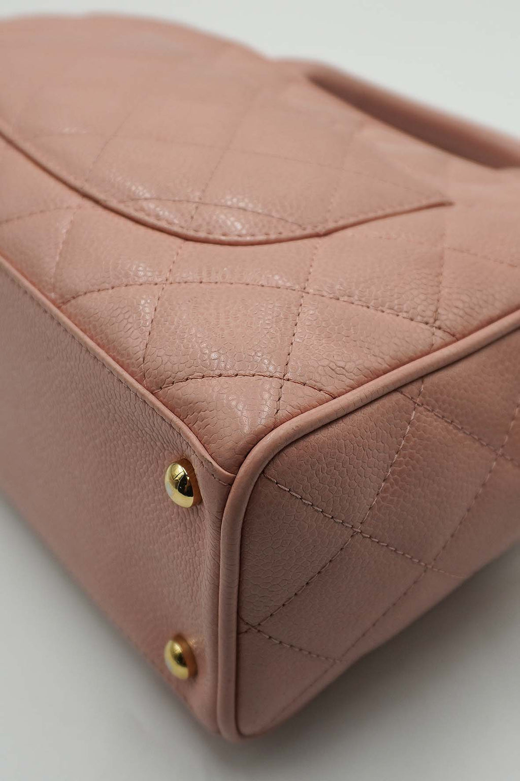Chanel Leather Bowling Bag Pink