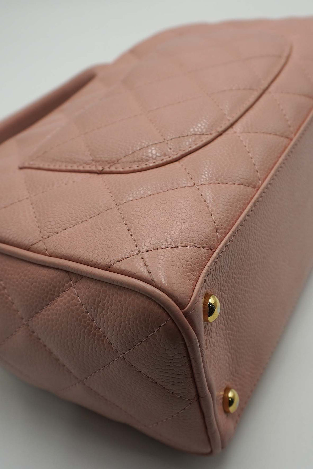 Chanel Leather Bowling Bag Pink