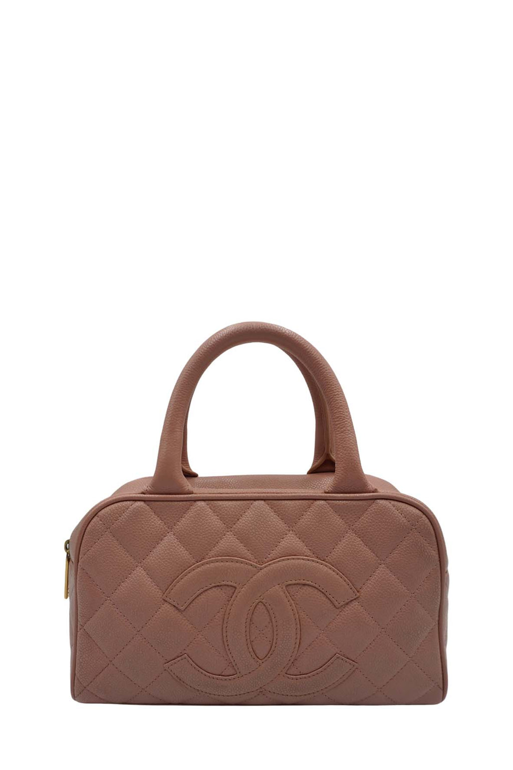 Chanel Leather Bowling Bag Pink