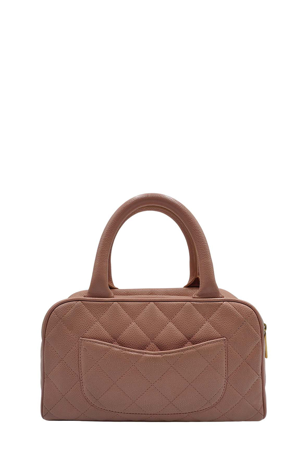 Chanel Leather Bowling Bag Pink