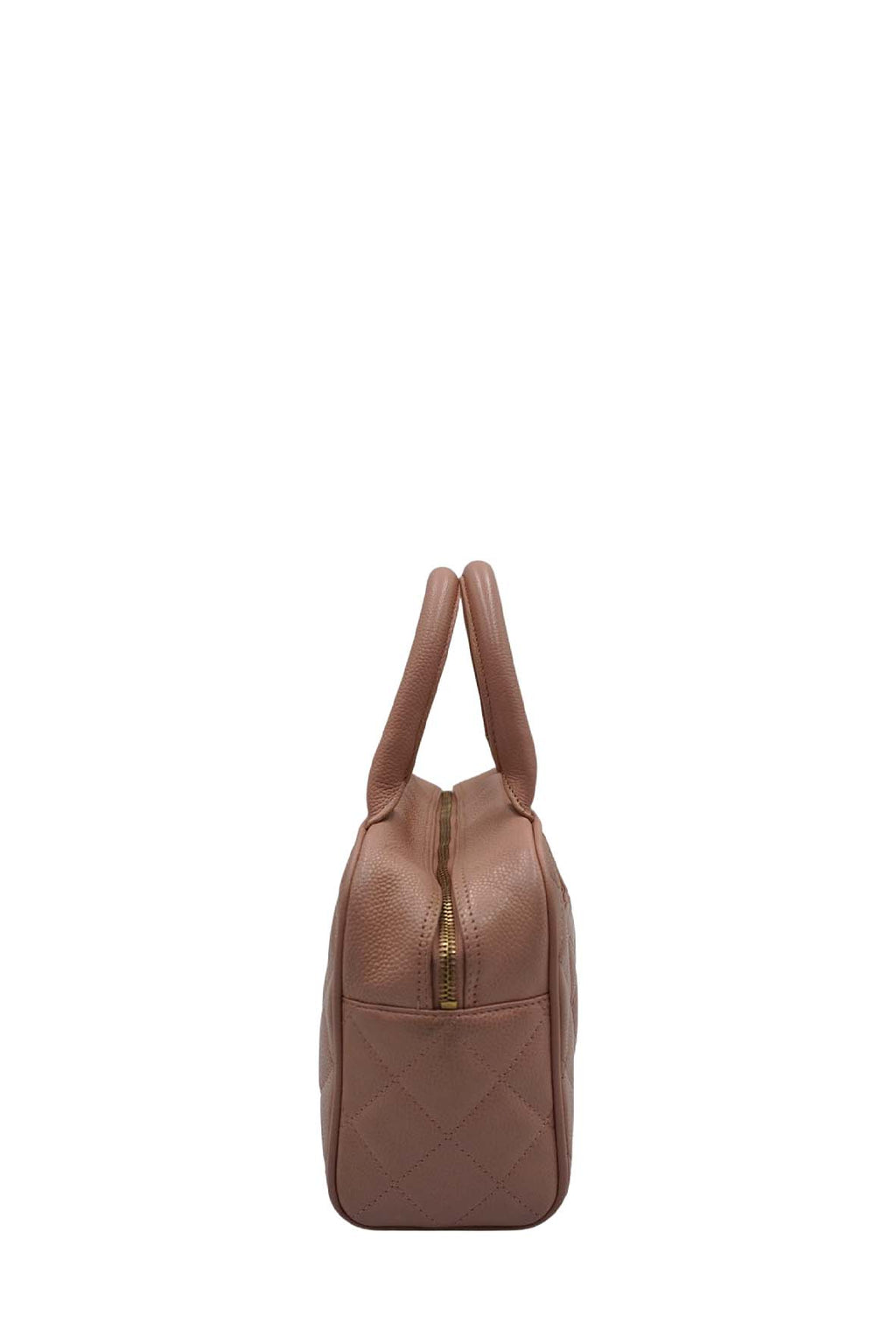 Chanel Leather Bowling Bag Pink