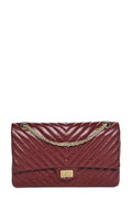 Chevron Lambskin Reissue 2.55 Classic Flap Bag Red with Gold Hardware