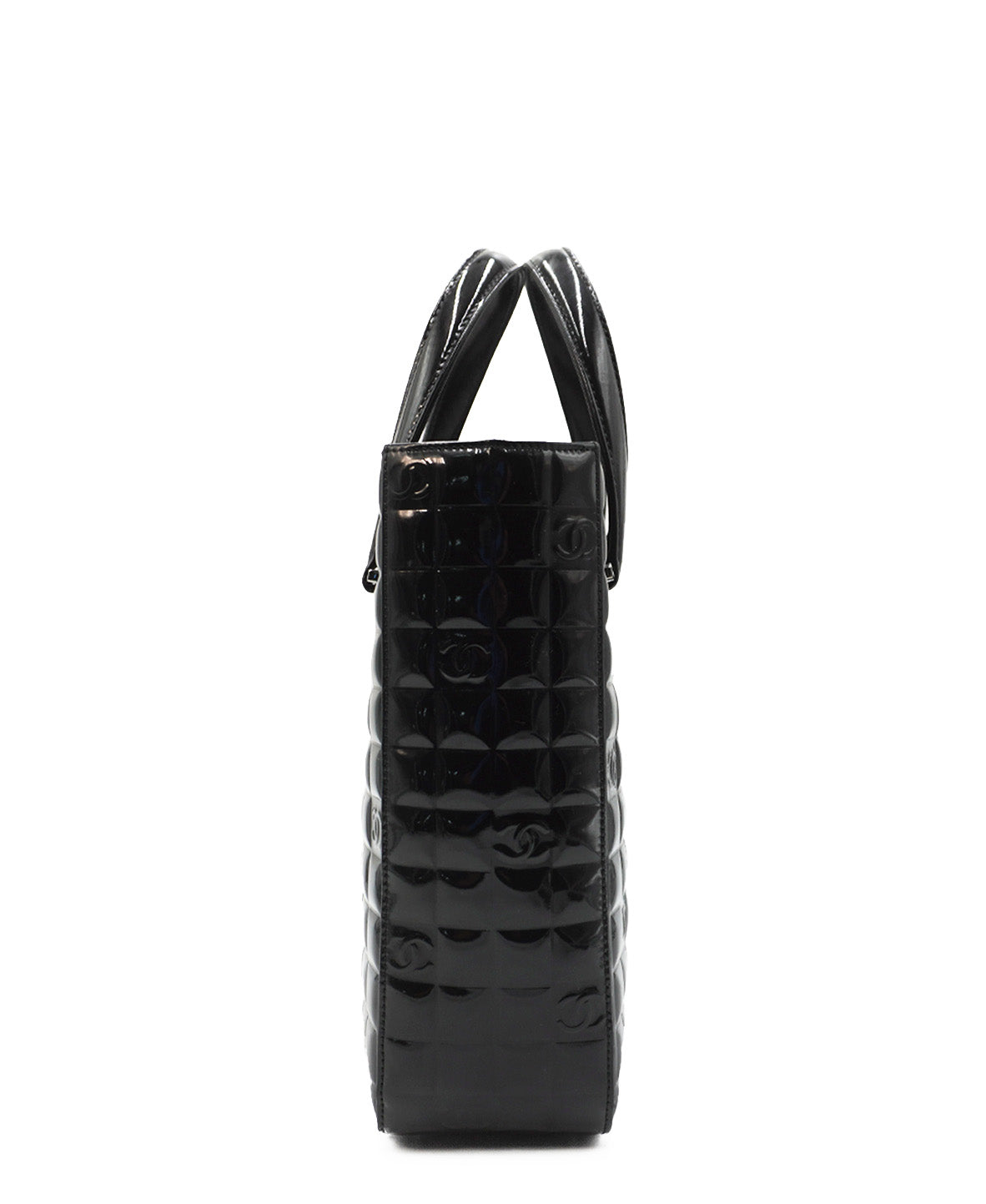 Chocolate Bar Patent Tote Black