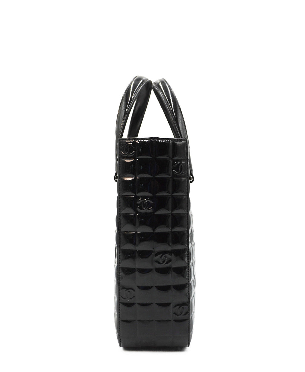 Chocolate Bar Patent Tote Black