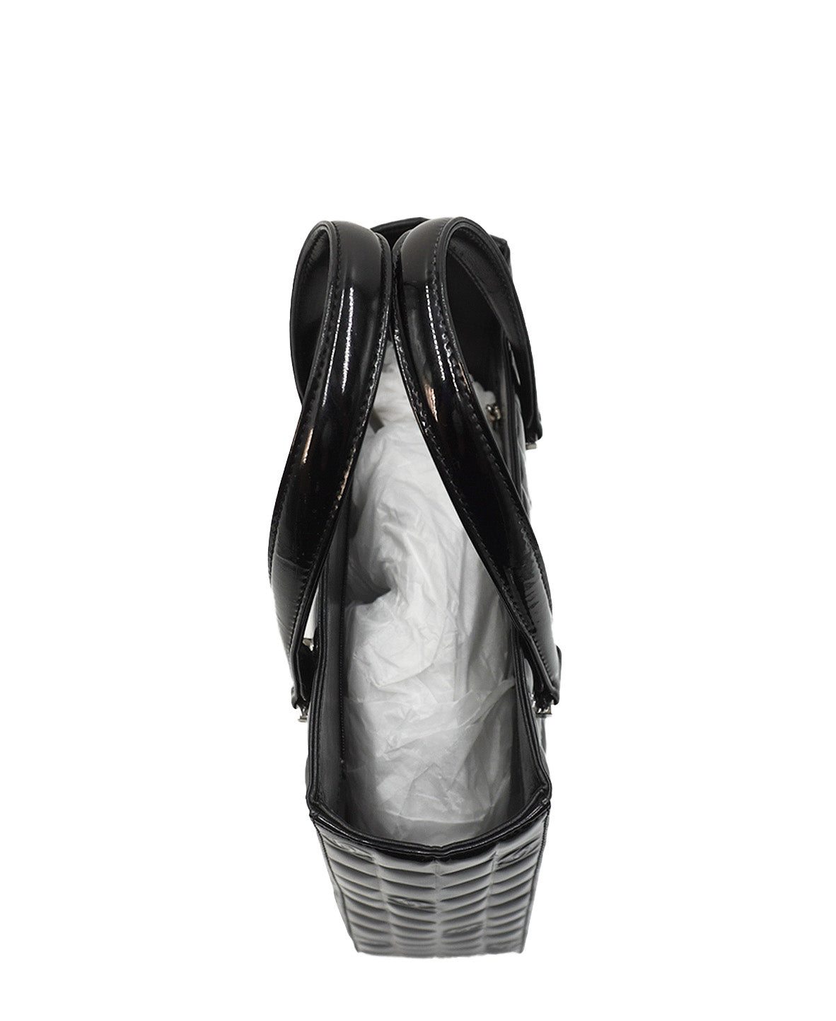 Chocolate Bar Patent Tote Black