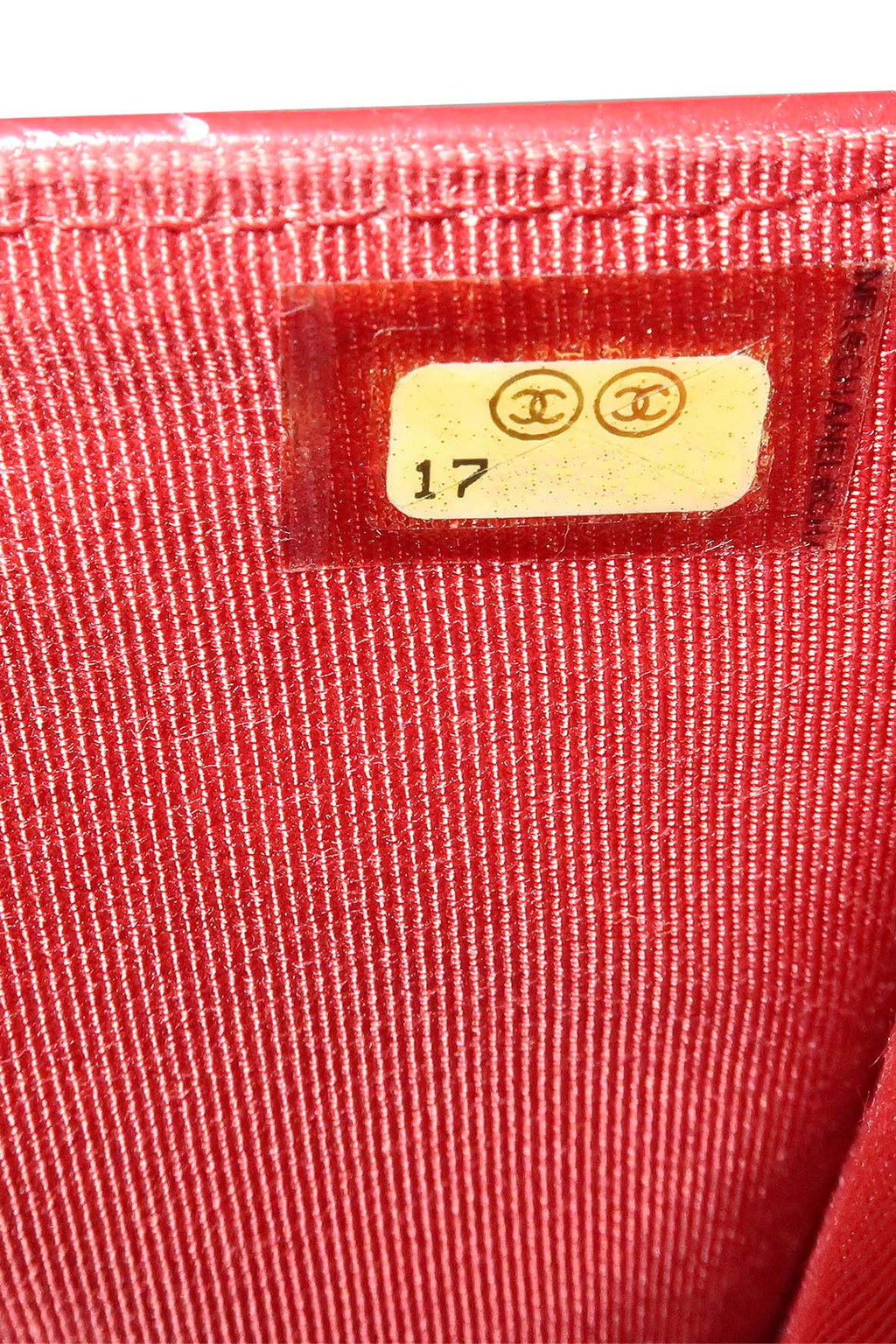 Classic Interlocking CC Logo Trifold Wallet Red