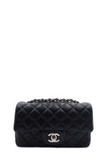 Classic Quilted Mini Rectangular Flap Bag Black