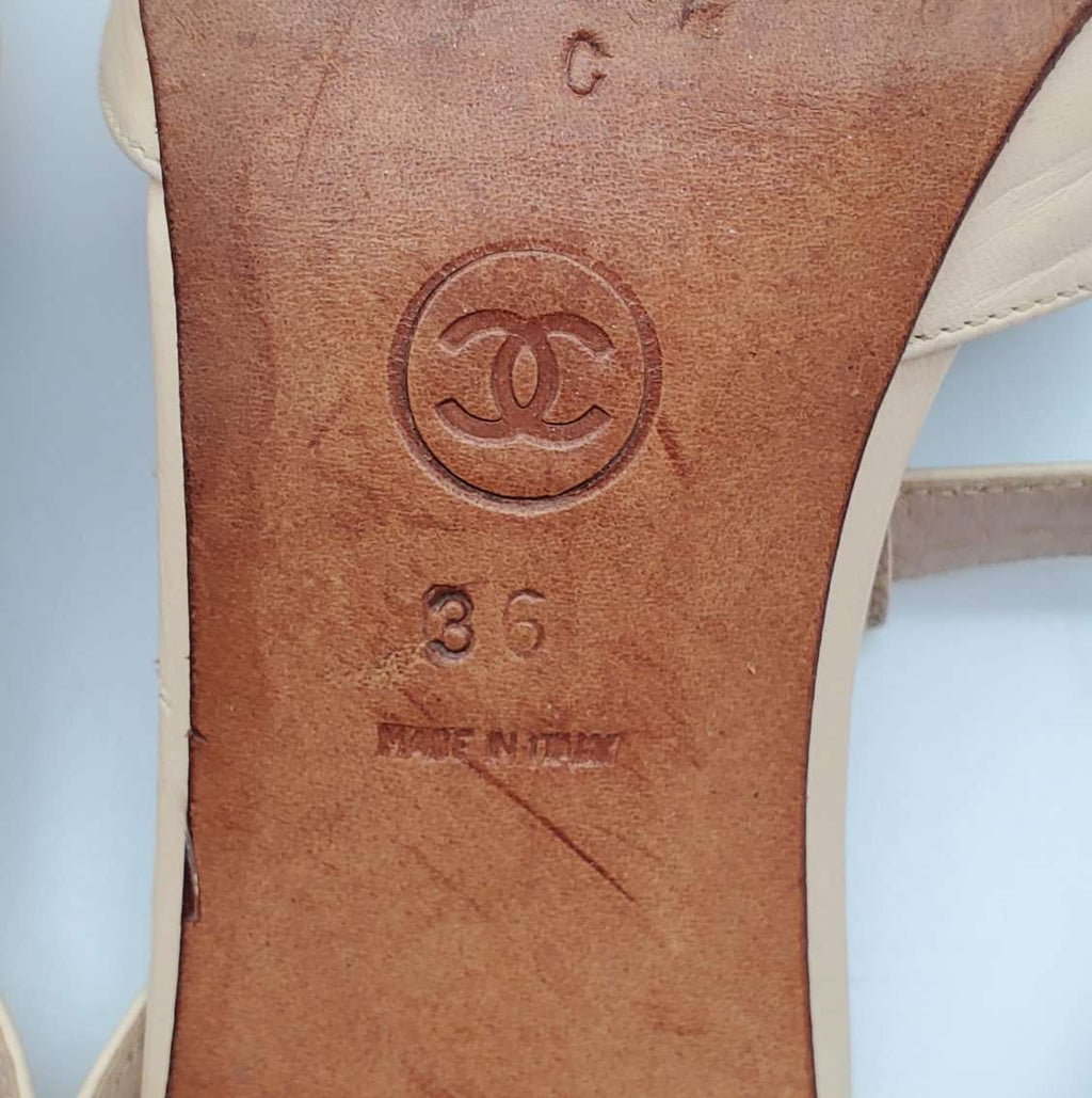 Chanel Cream Shoes / Sandal