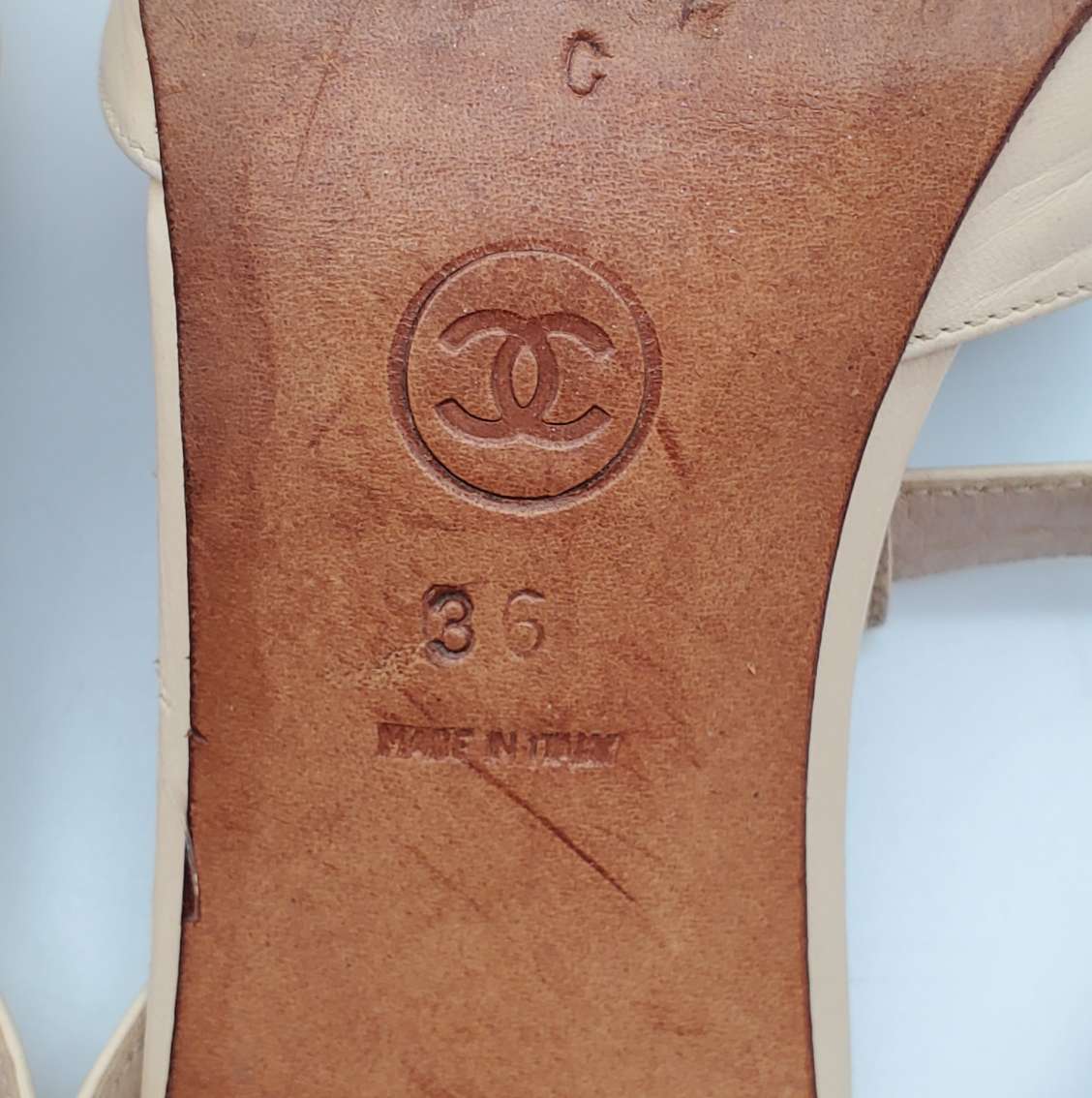 Chanel Cream Shoes / Sandal