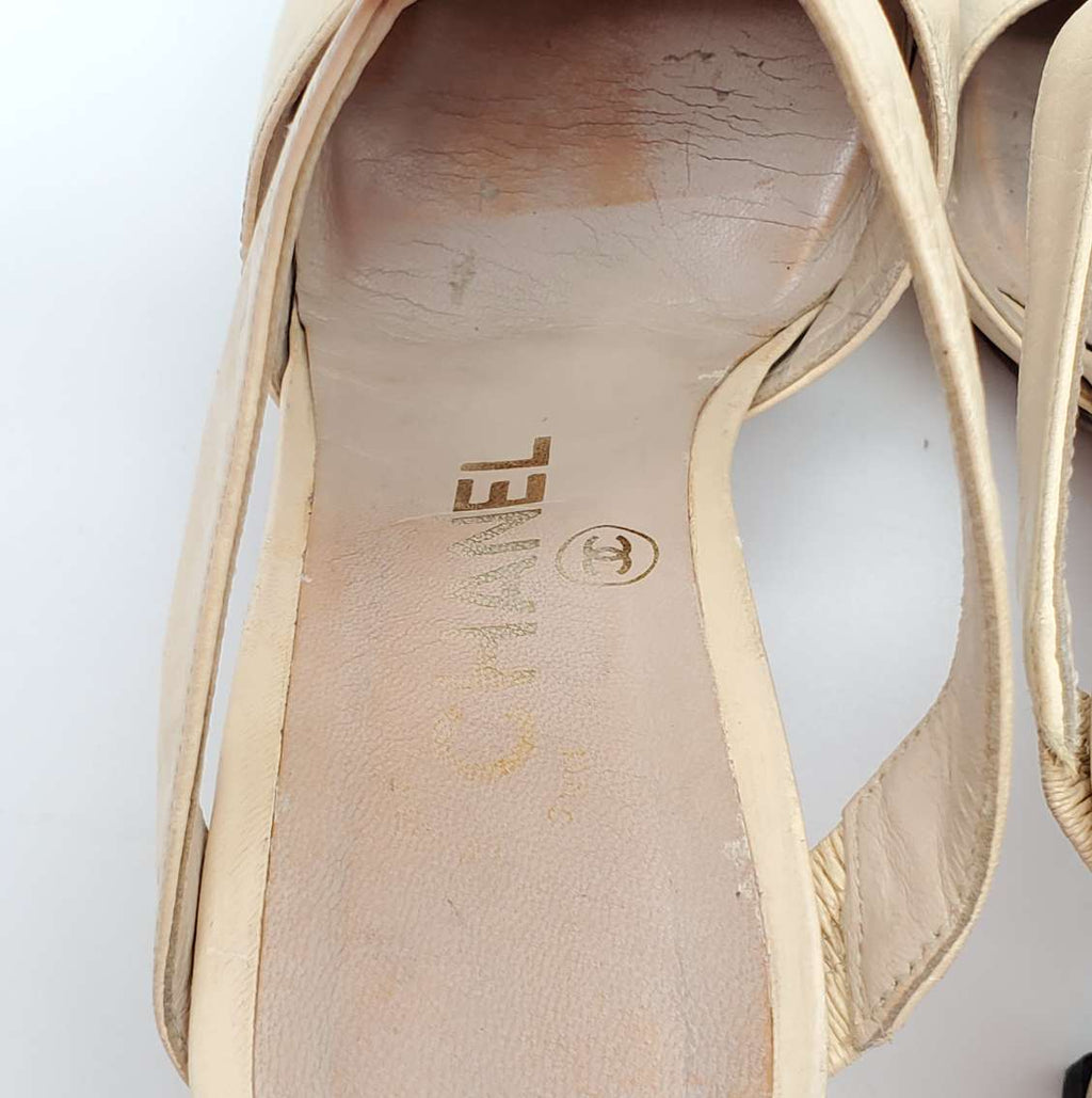 Chanel Cream Shoes / Sandal