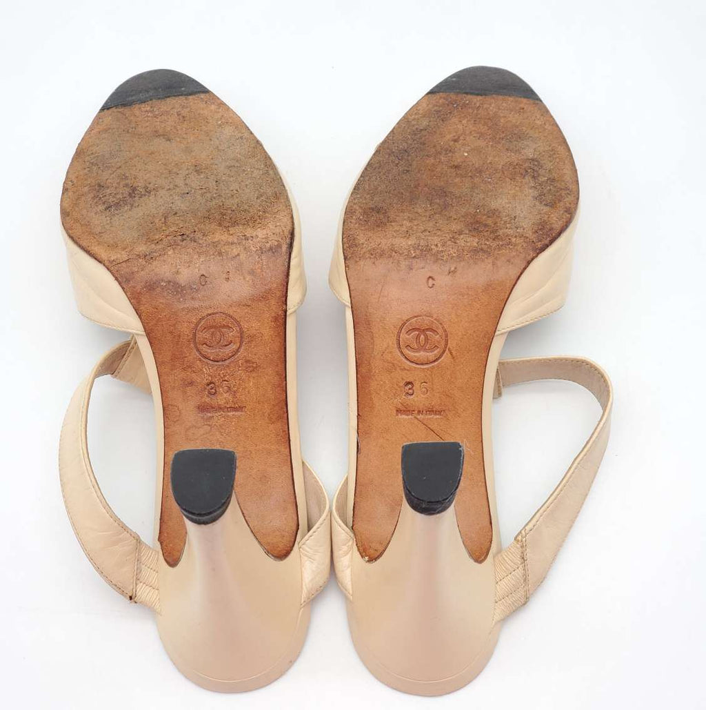 Chanel Cream Shoes / Sandal
