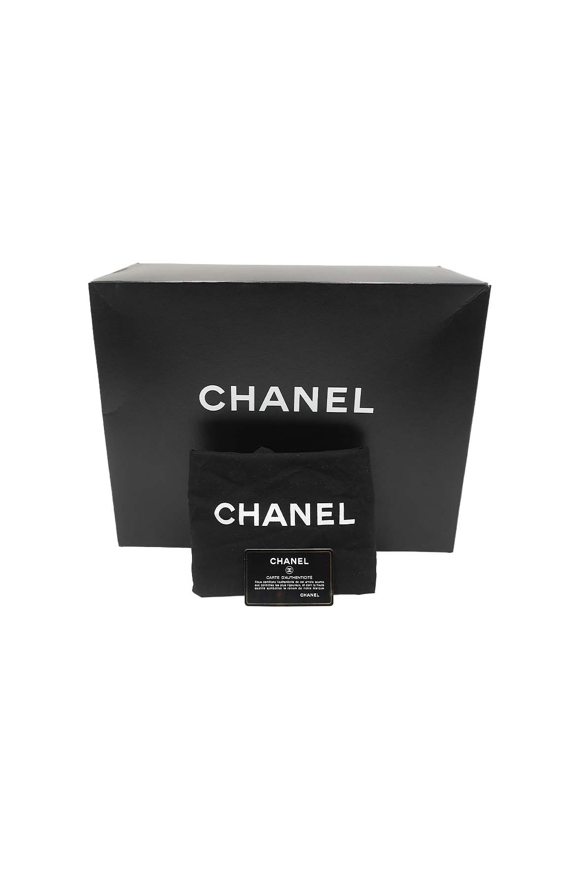 Grand Shopping Tote Caviar with Silver Hardware Black