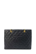 Grand Shopping Tote Quilted Caviar Leather GHW Black