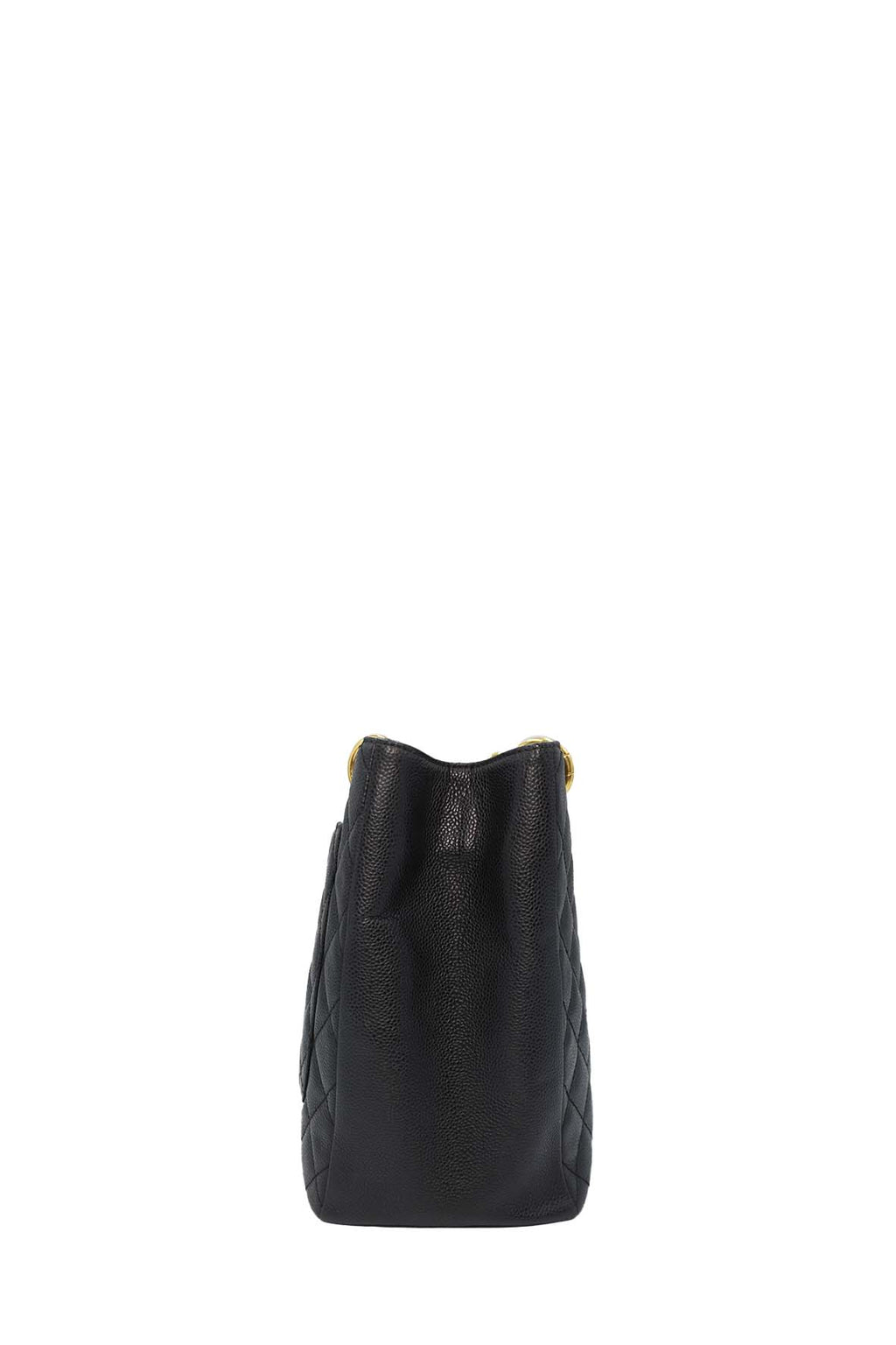 Grand Shopping Tote Quilted Caviar Leather GHW Black