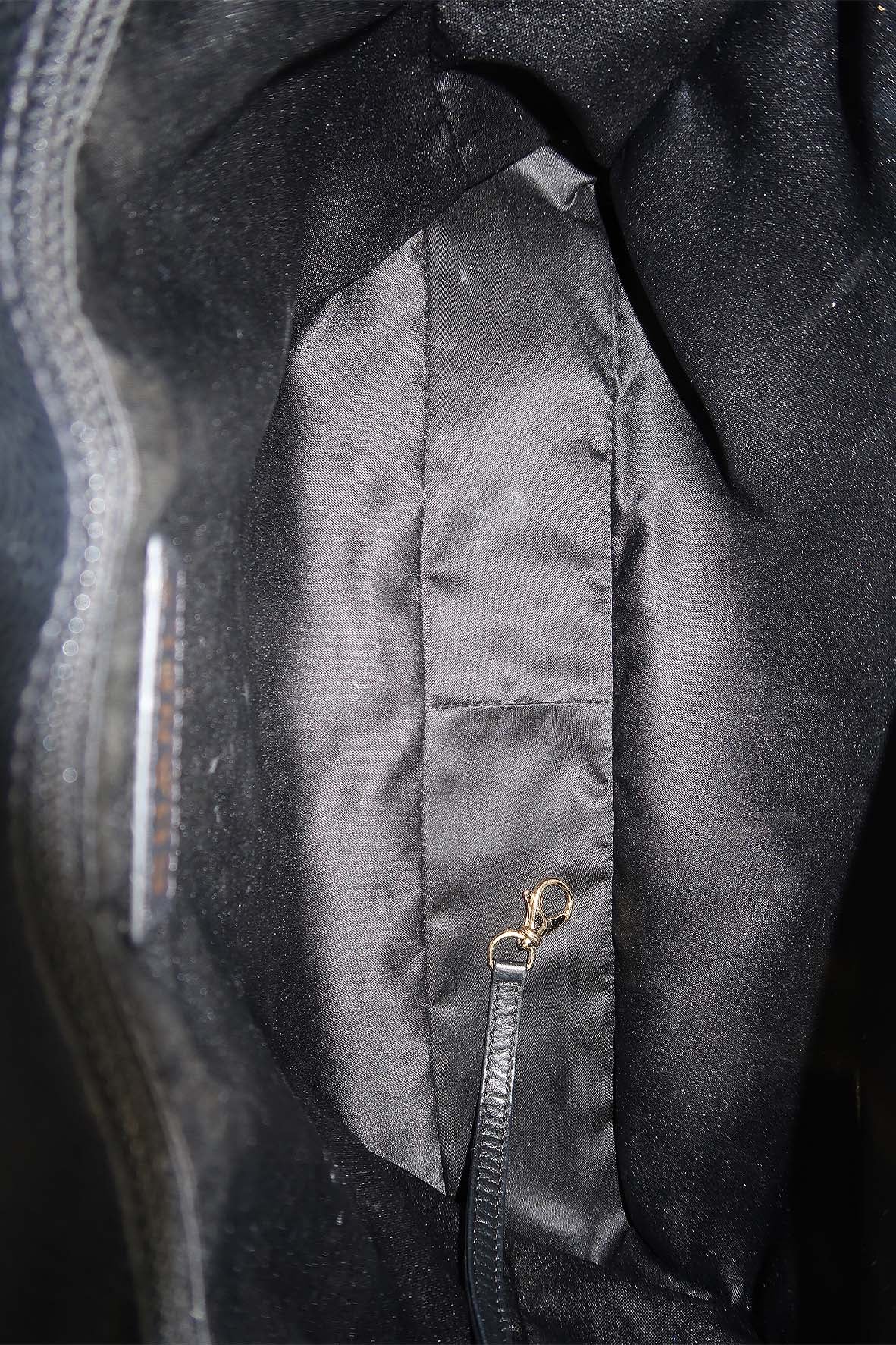 Grand Shopping Tote with Gold Hardware Black