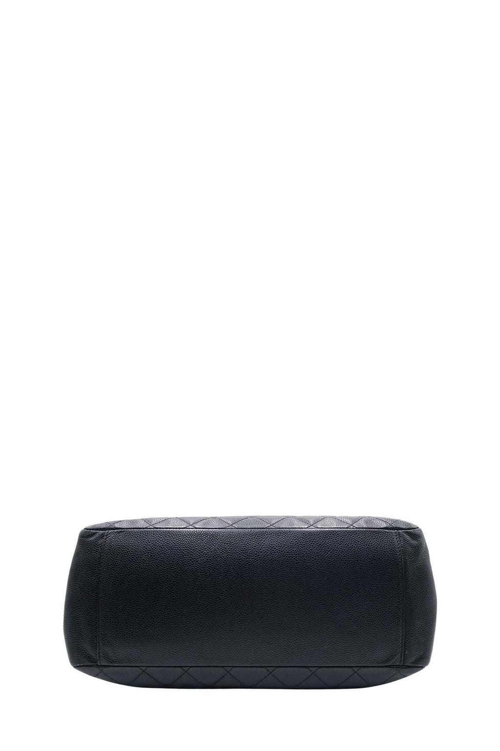 Grand Shopping Tote with Gold Hardware Black