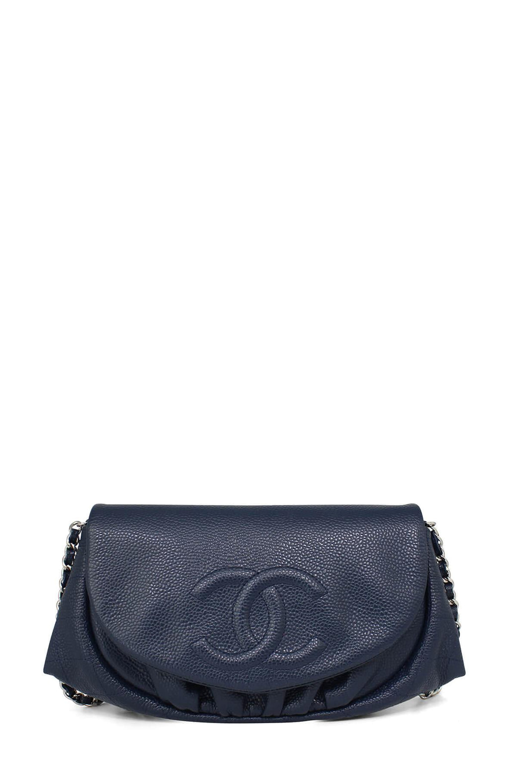 Half Moon Wallet on Chain Navy