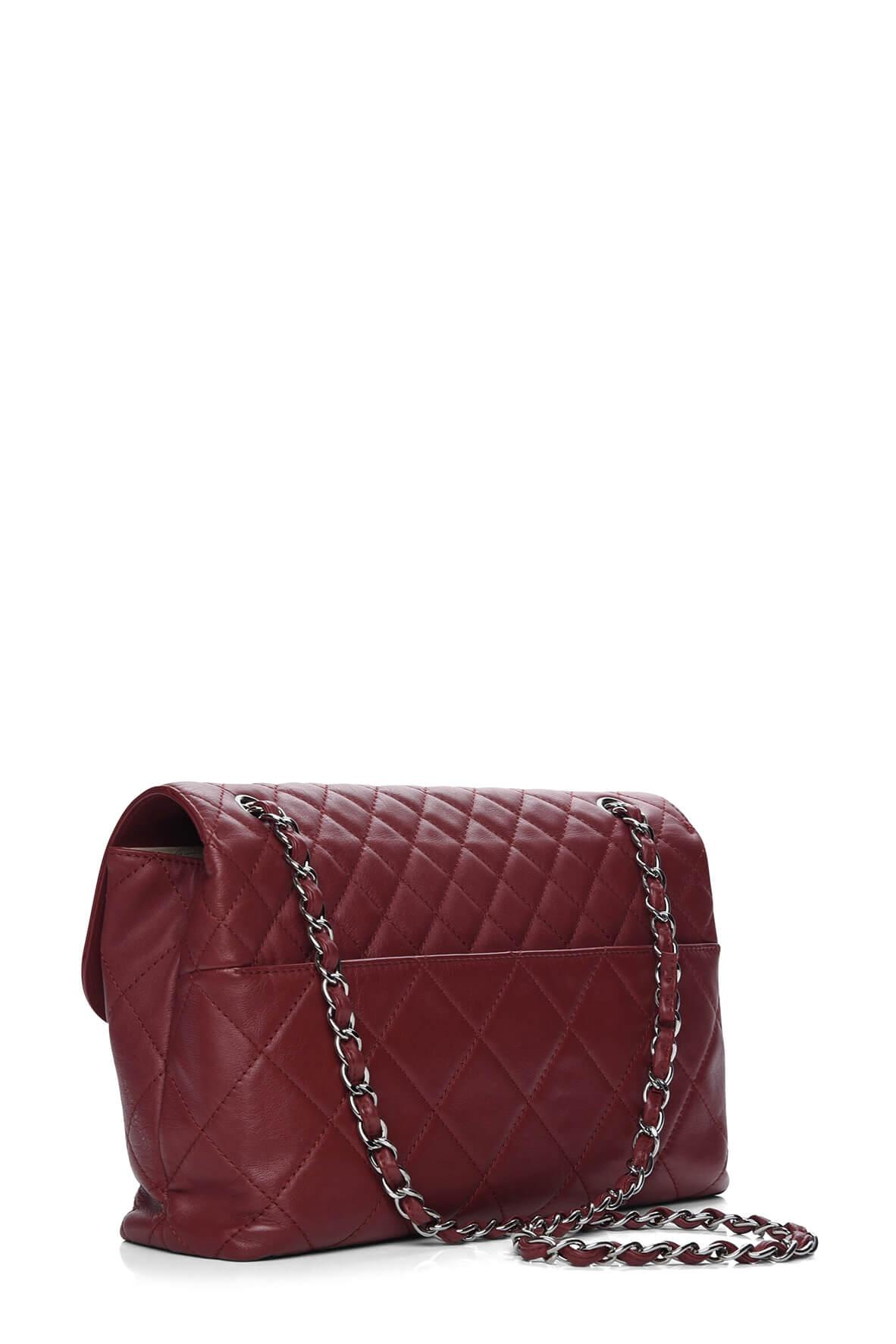 In The Business Flap Bag Dark Red