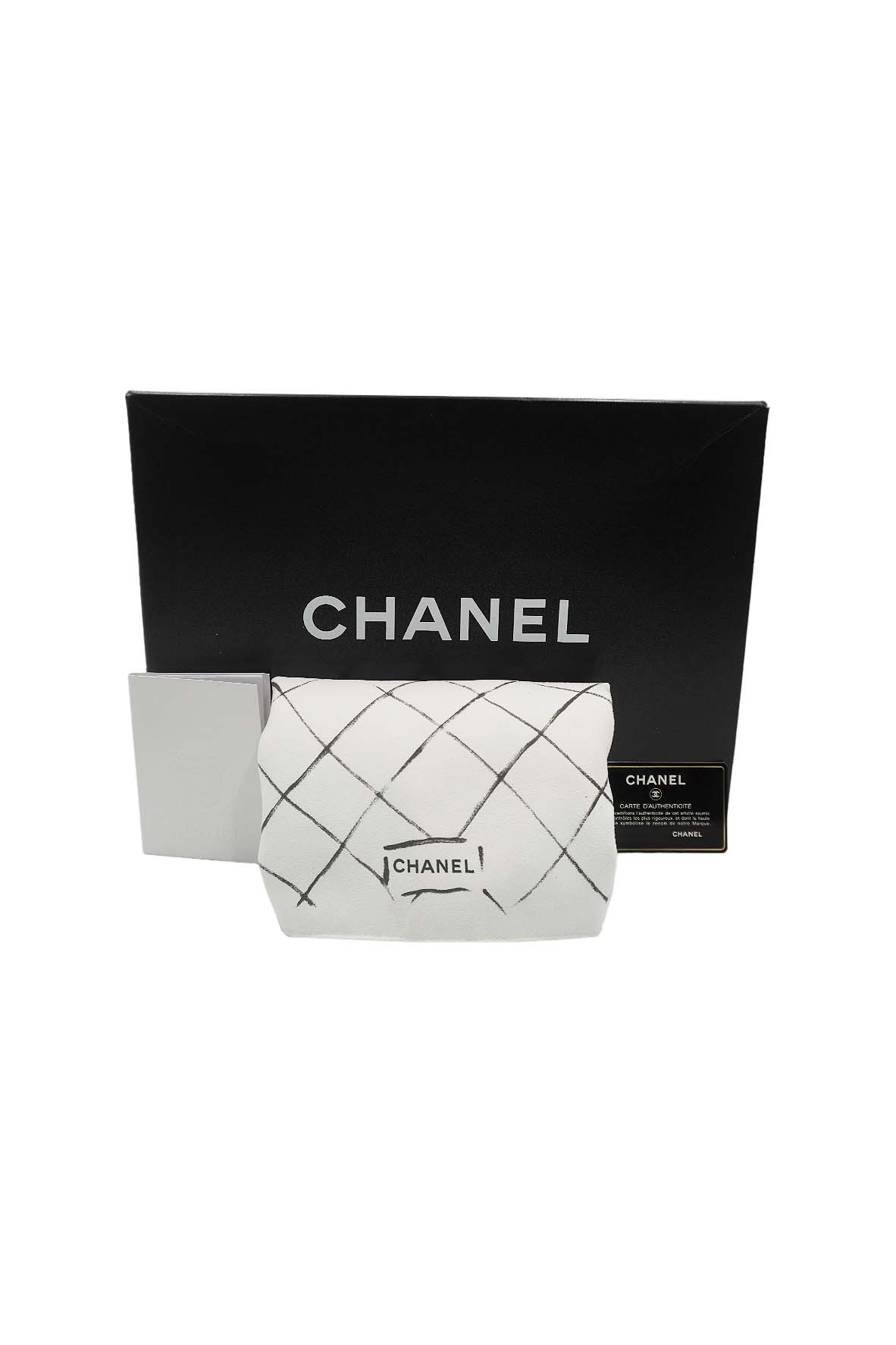 Jumbo Classic Single Flap Caviar SHW Black