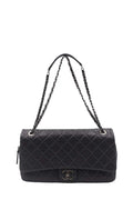 Jumbo Quilted Caviar Easy Flap Bag Metallic Grey
