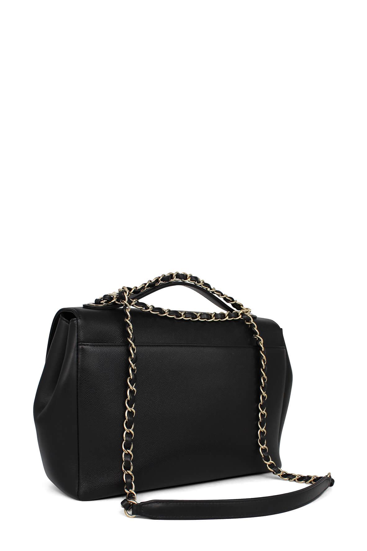 Large Business Affinity Flap Bag Black