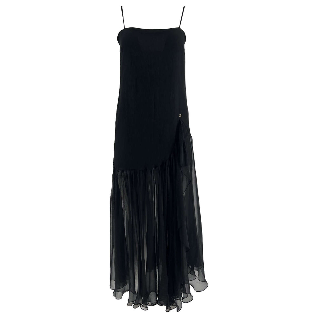 Pre owned Chanel Maxi Silk Designer Dress