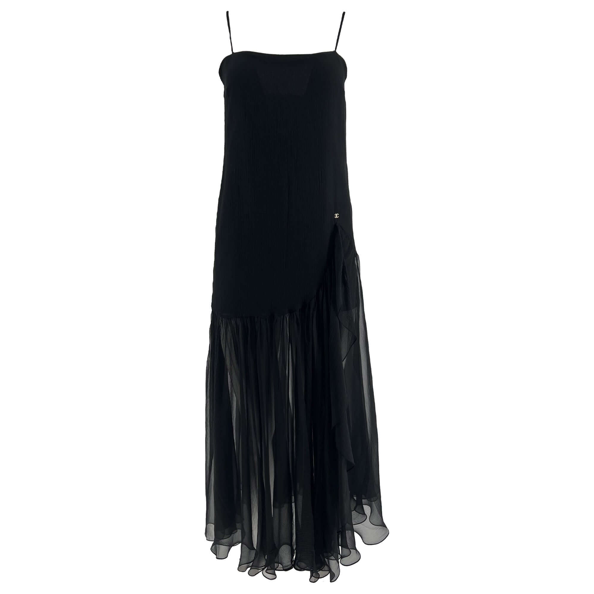 Pre owned Chanel Maxi Silk Designer Dress