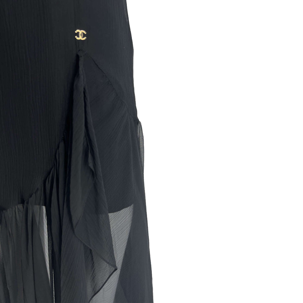 Pre owned Chanel Maxi Silk Designer Dress