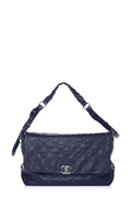 Medium Braided with Style Flap Bag Navy