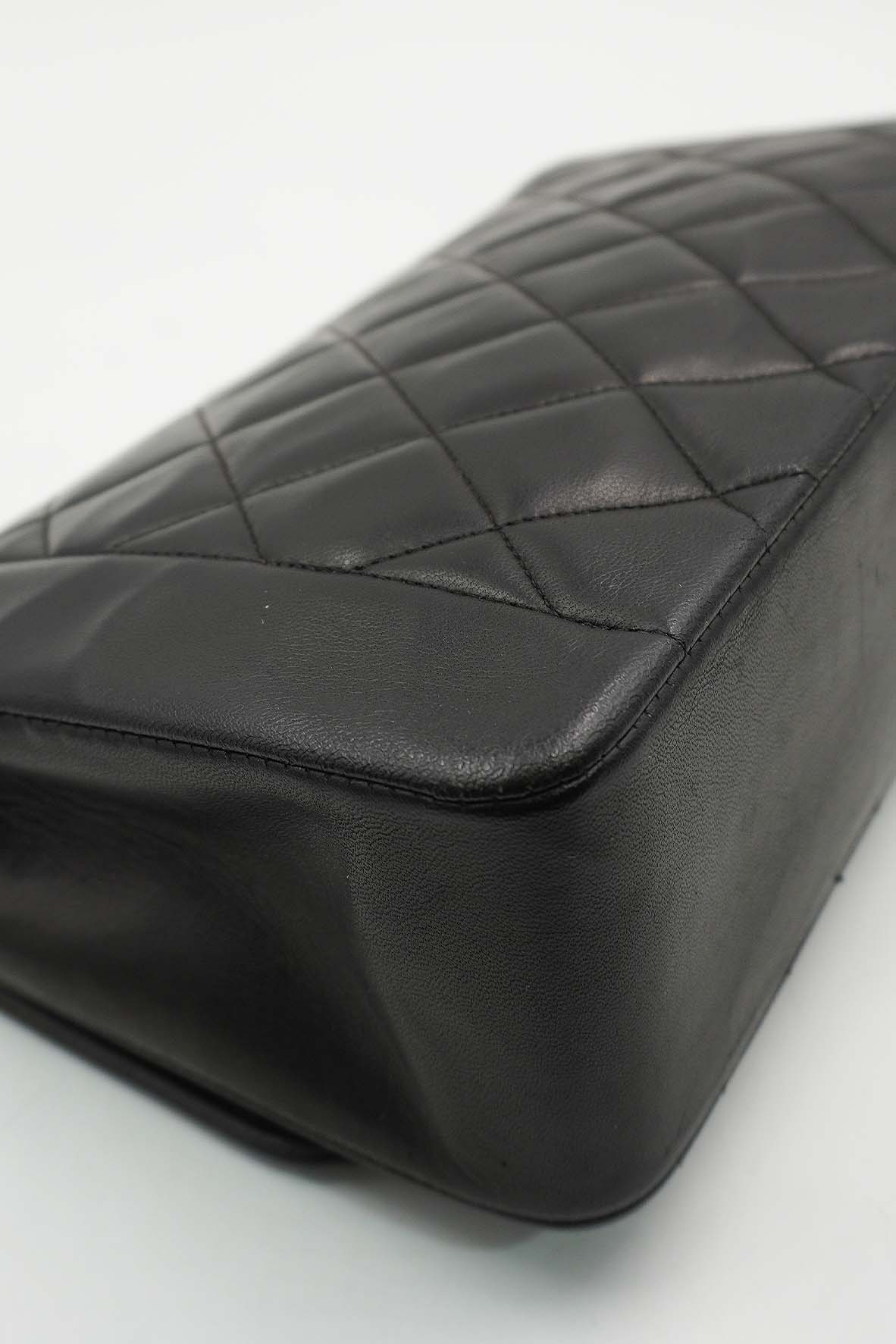 Medium Diana Flap Bag Caviar Black
