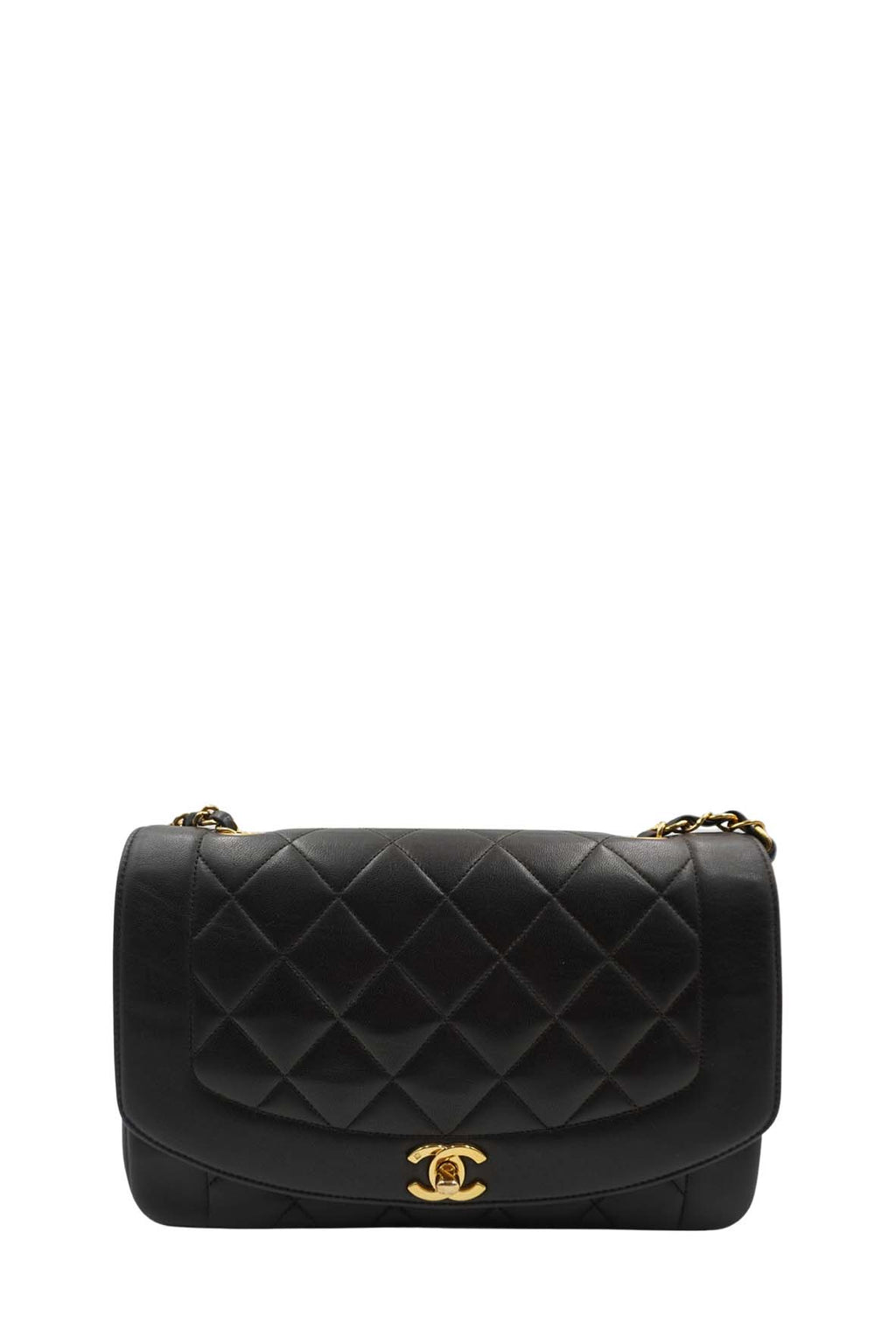 Medium Diana Flap Bag Caviar Black
