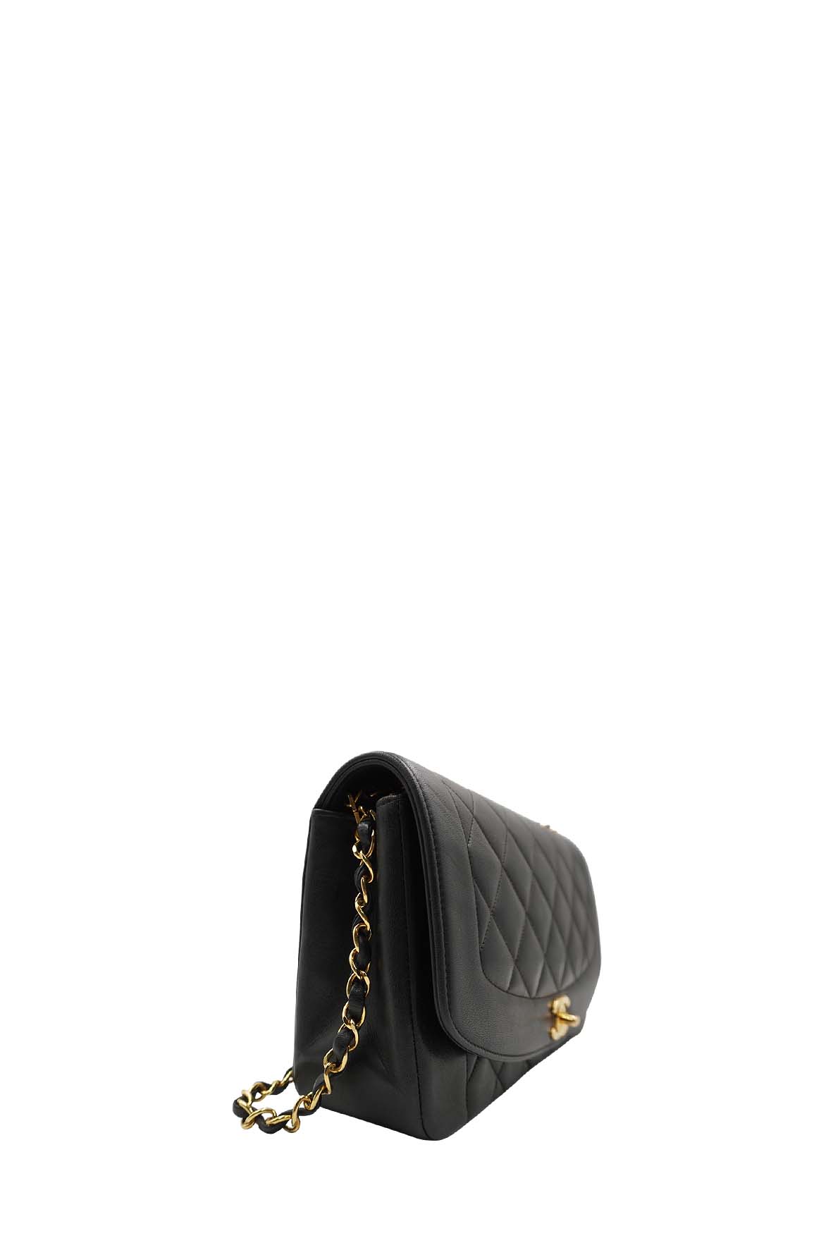 Medium Diana Flap Bag Caviar Black