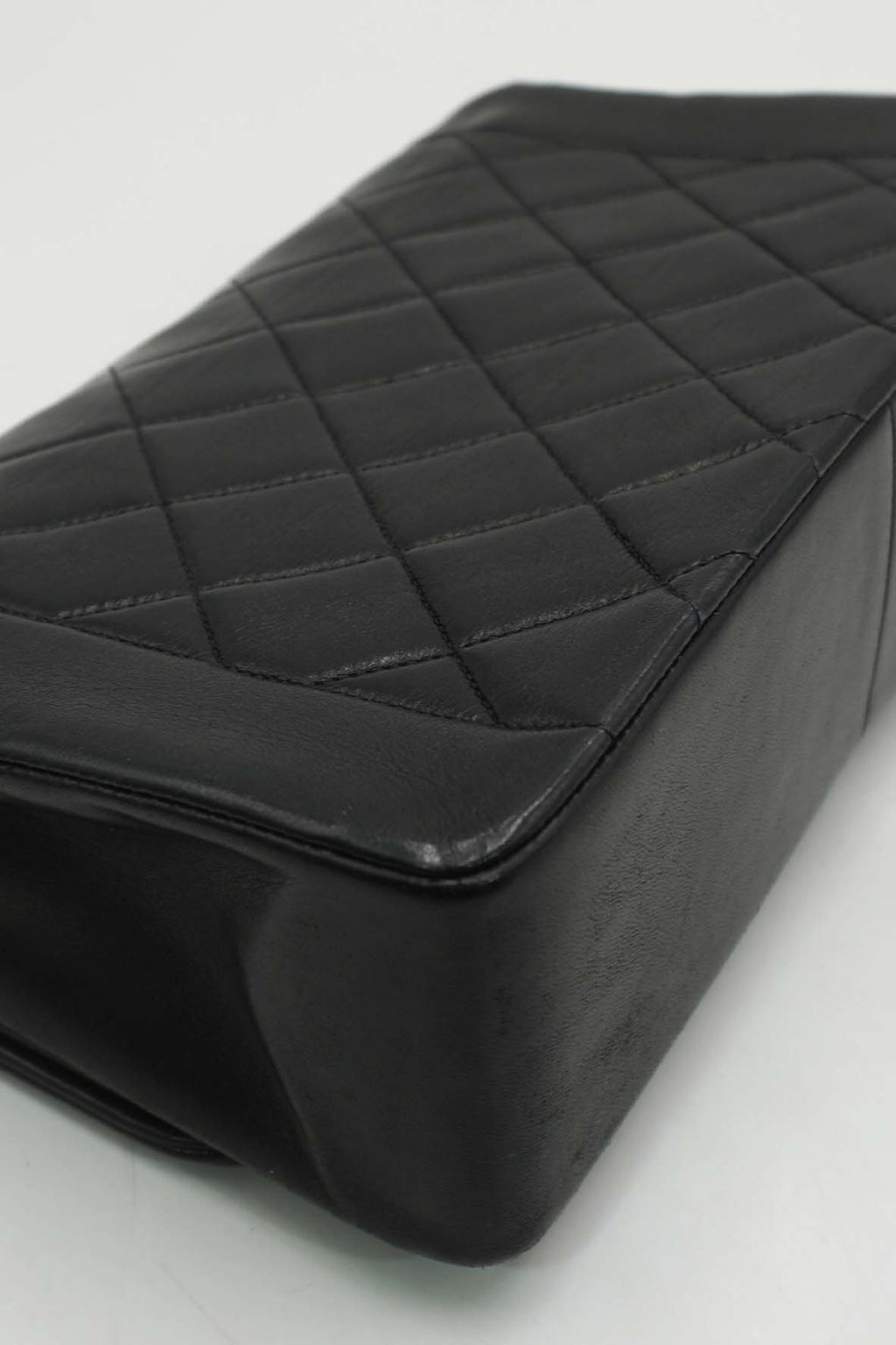 Medium Diana Flap Bag Lambskin Black
