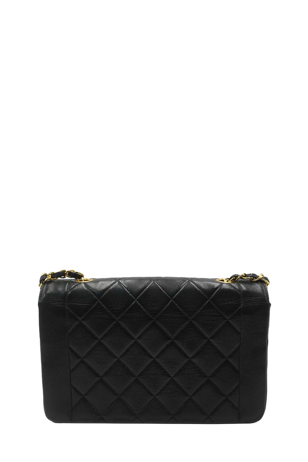 Medium Diana Flap Bag Lambskin Black