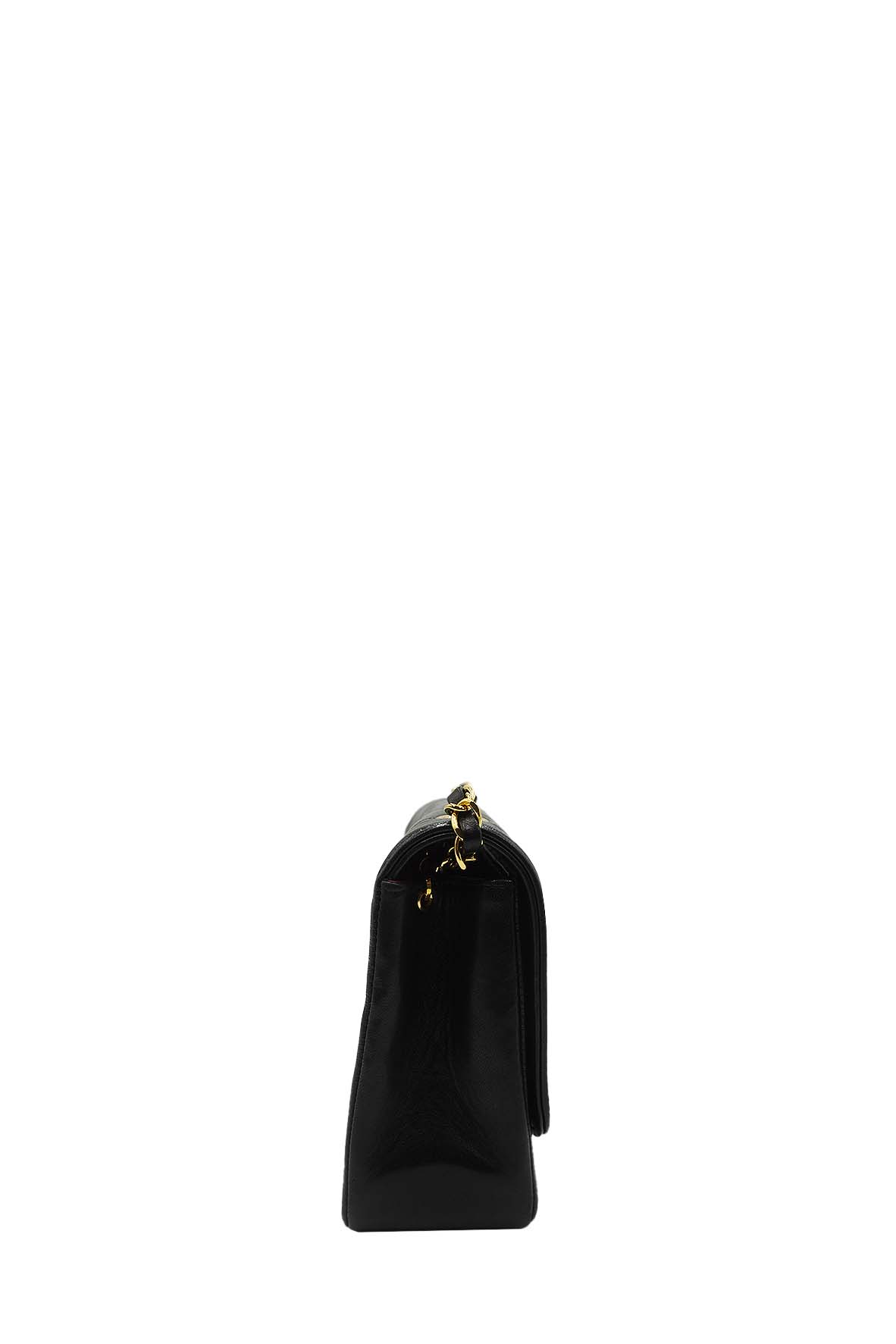 Medium Diana Flap Bag Lambskin Black
