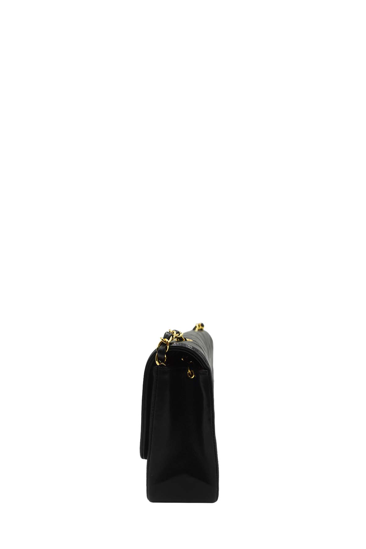 Medium Diana Flap Bag Lambskin Black