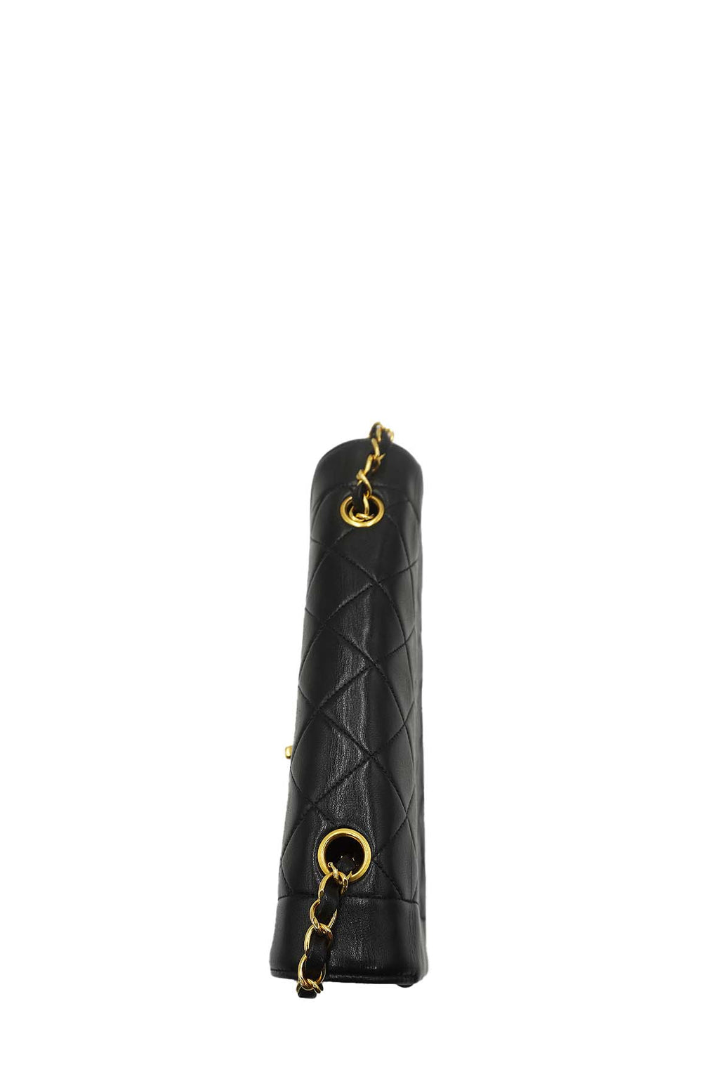 Medium Diana Flap Bag Lambskin Black