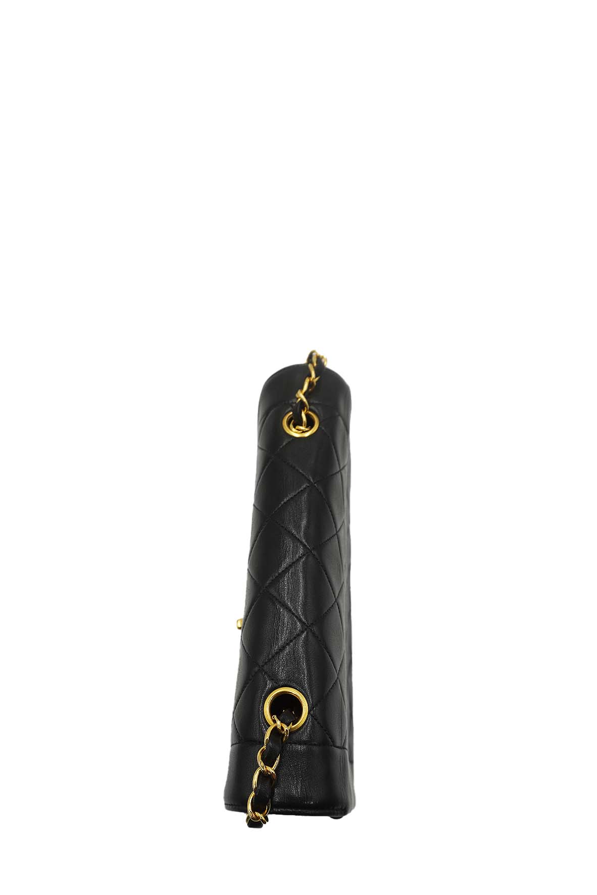 Medium Diana Flap Bag Lambskin Black