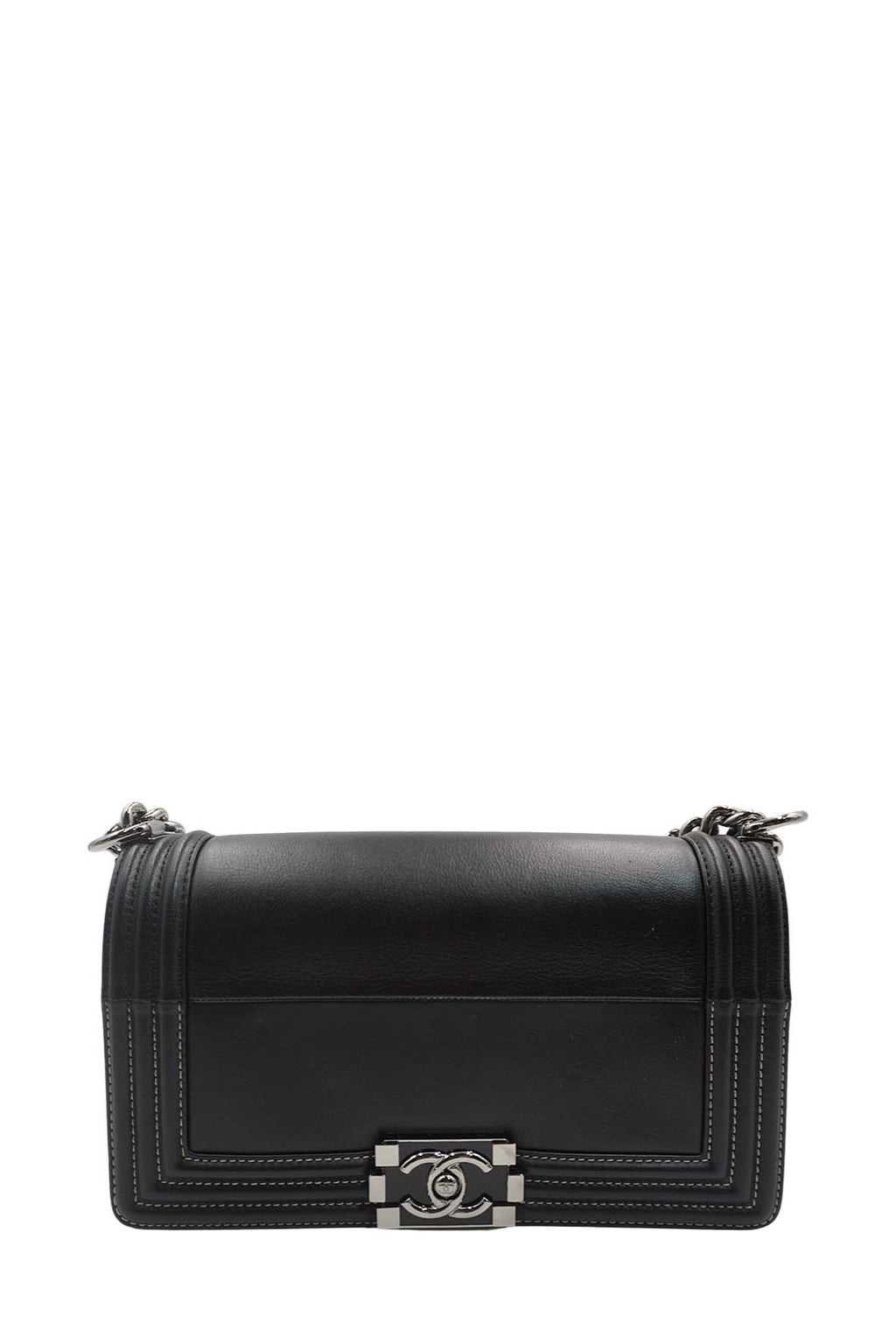 Medium Original Clasp Boy Bag Black
