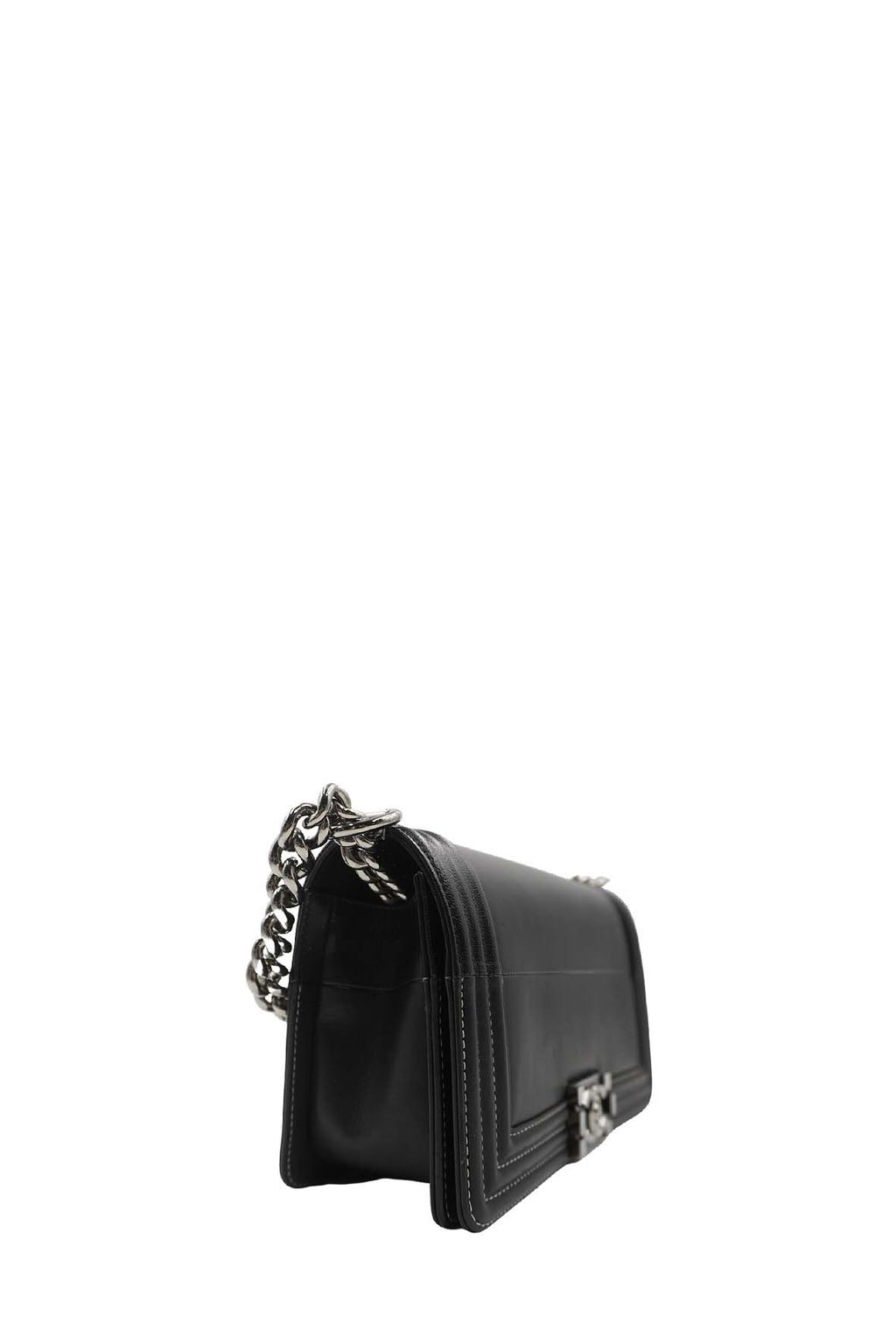 Medium Original Clasp Boy Bag Black