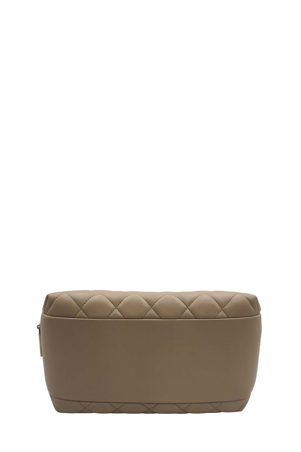 Medium Quilted Trendy CC Bowling Bag Beige