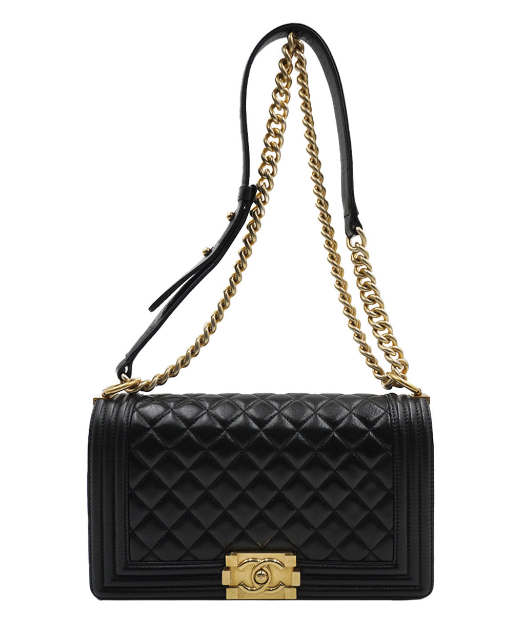 Medium Quilted Boy Black