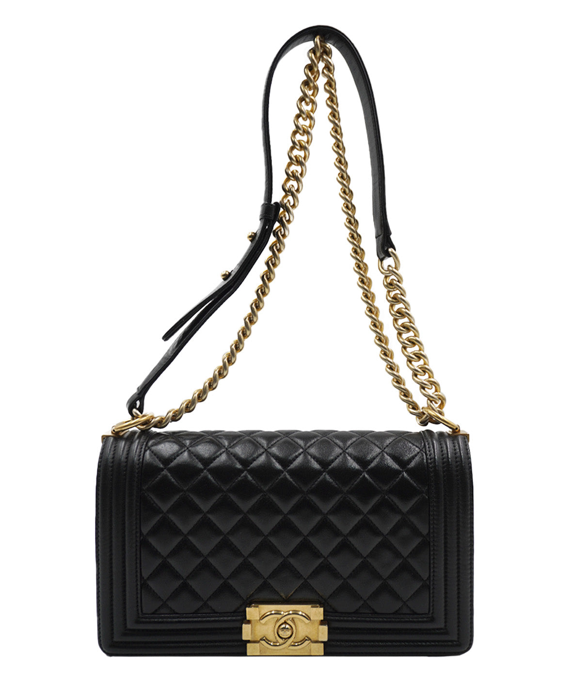 Medium Quilted Boy Black