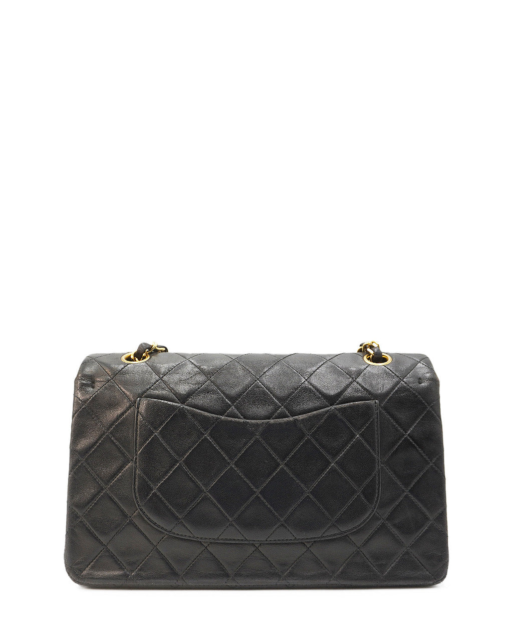 Medium Vintage Classic Double Flap GHW Black