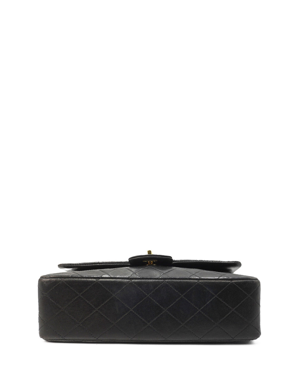 Medium Vintage Classic Double Flap GHW Black